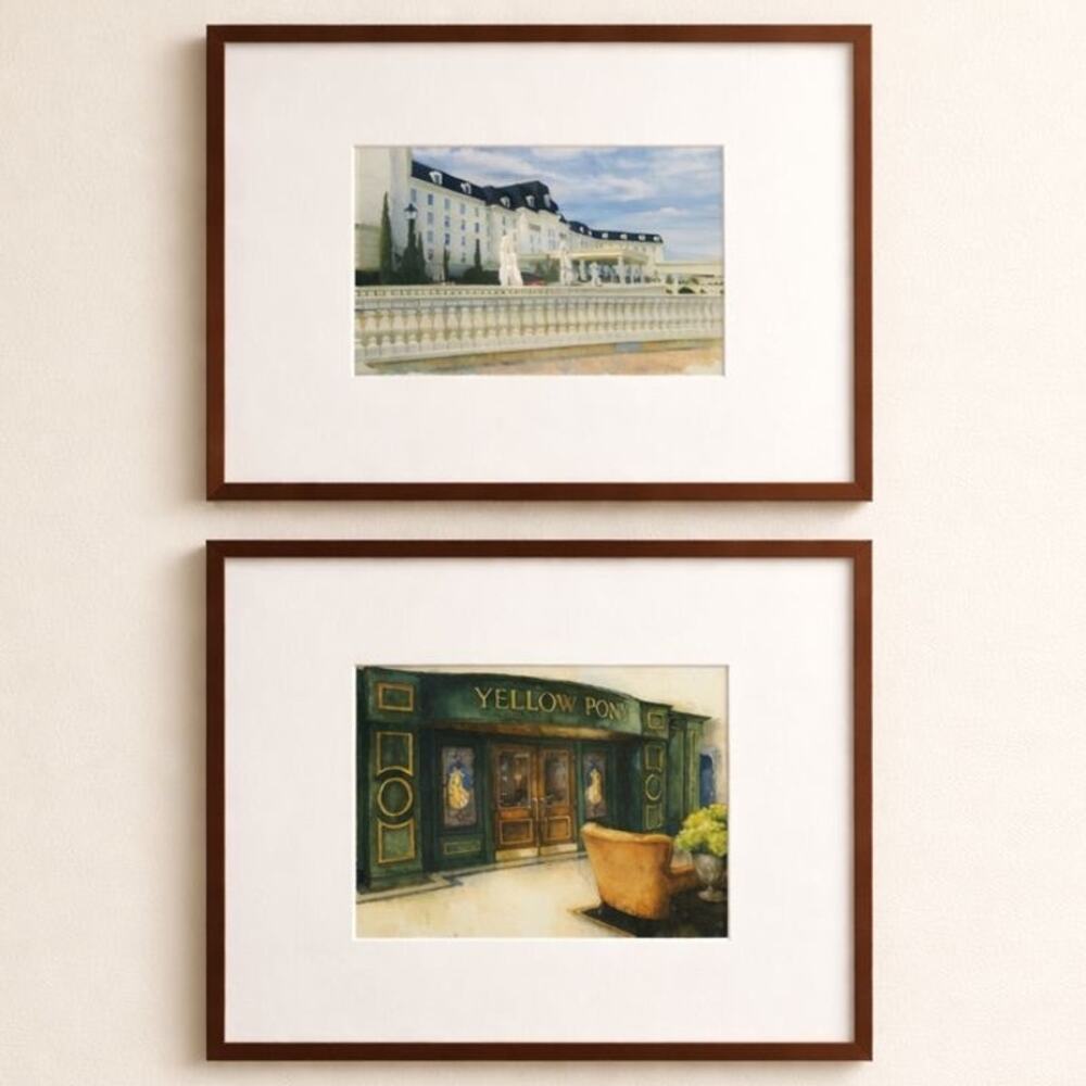 World Equestrian Center Watercolor Style Framed Prints - Picture 1 of 5
